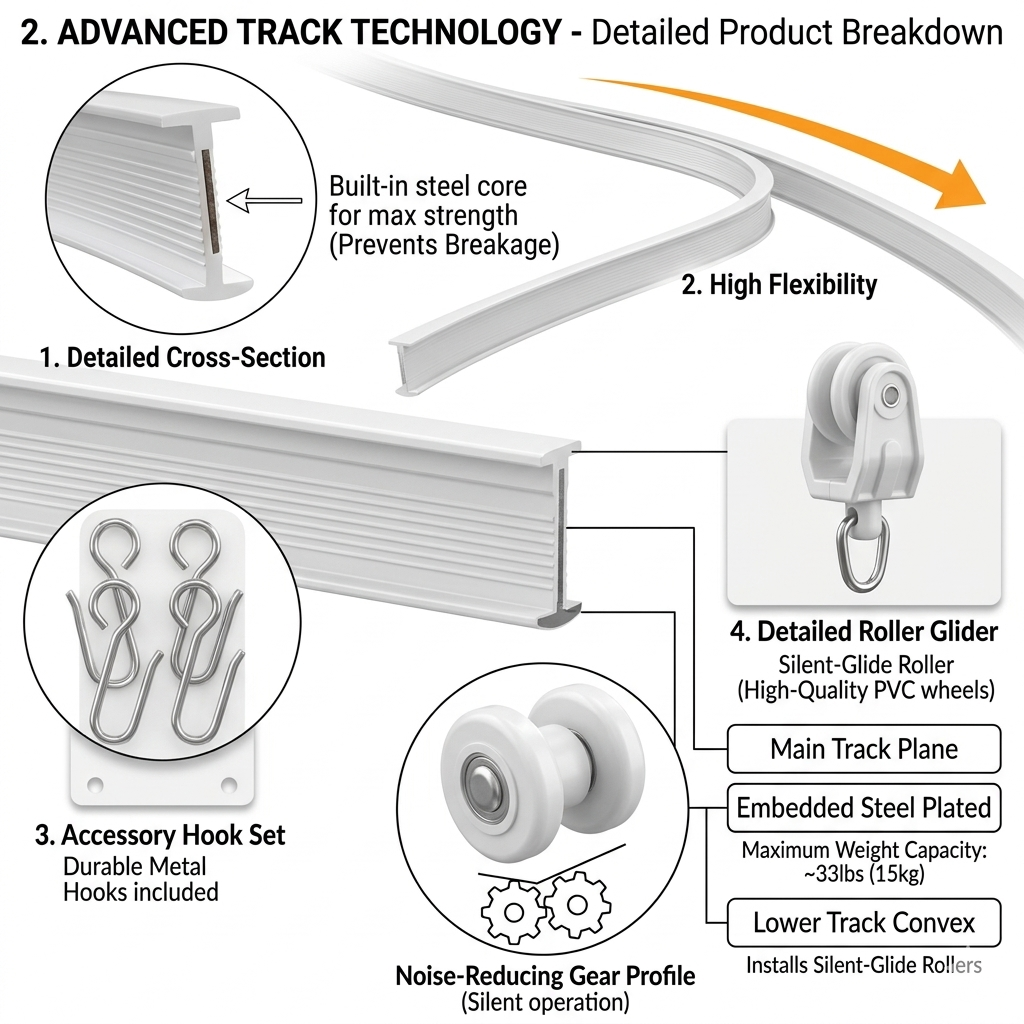 SilentGlide™ Curtain Rail