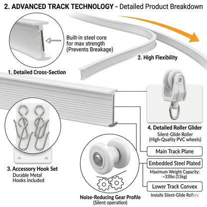 SilentGlide™ Curtain Rail