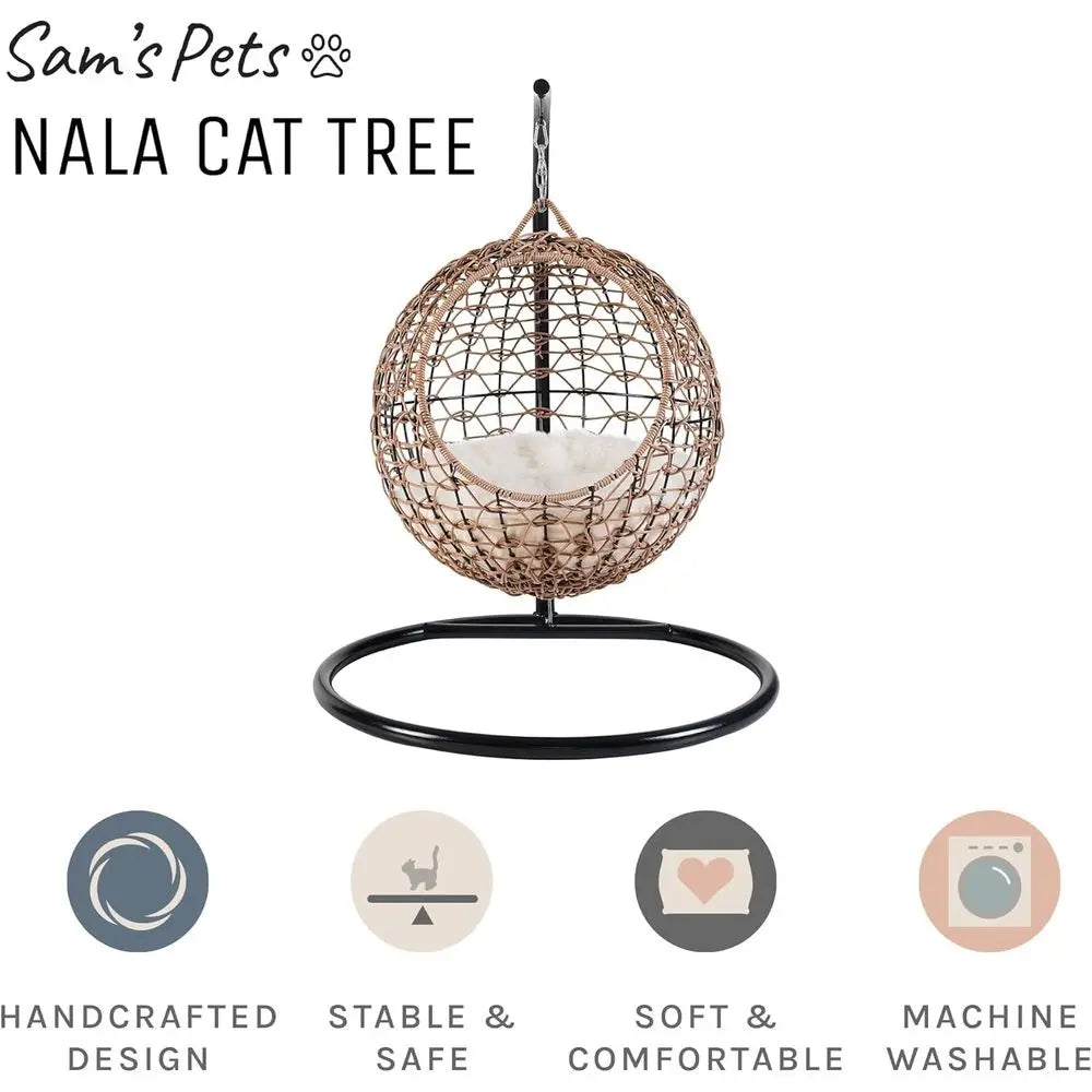 MeowLuxe™ Wicker Bed