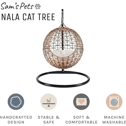 MeowLuxe™ Wicker Bed