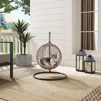 MeowLuxe™ Wicker Bed