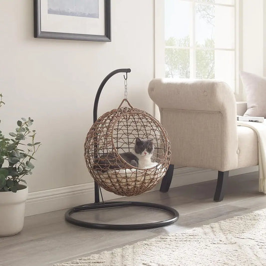 MeowLuxe™ Wicker Bed